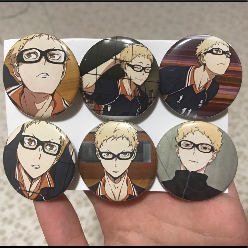 Haikyuu!! Kei Tsukishima Pinback Buttons